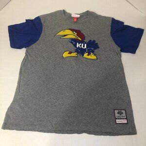 Mitchel And Ness College Vault Kansas Jayhawks T-Shirt Men's Short Sleeve Size M